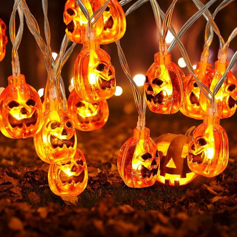 Allume Halloween Guirlande lumineuse LED clignotante alimentée par