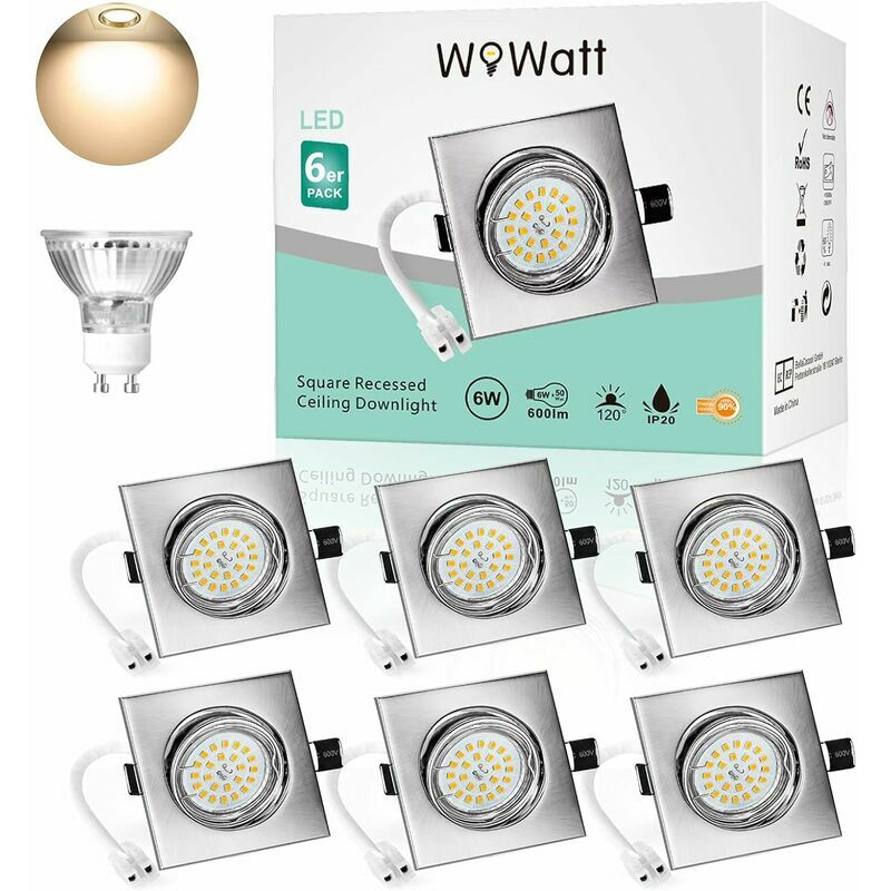 wowatt 8W Ampoule LED GU5.3 Blanc Froid 5000K, Ampoule Spot Led