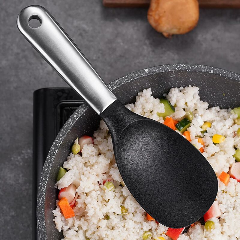 Longue spatule à riz en bois, ustensile de cuisine non toxique