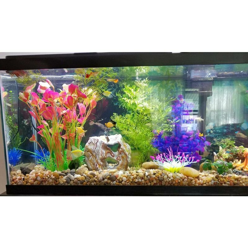 Nage artificielle Méduse lumineuse Aquarium Décoration Aquarium Fish Tank Plante  vivante sous-marine Lumineux Ornement Paysage aquatique