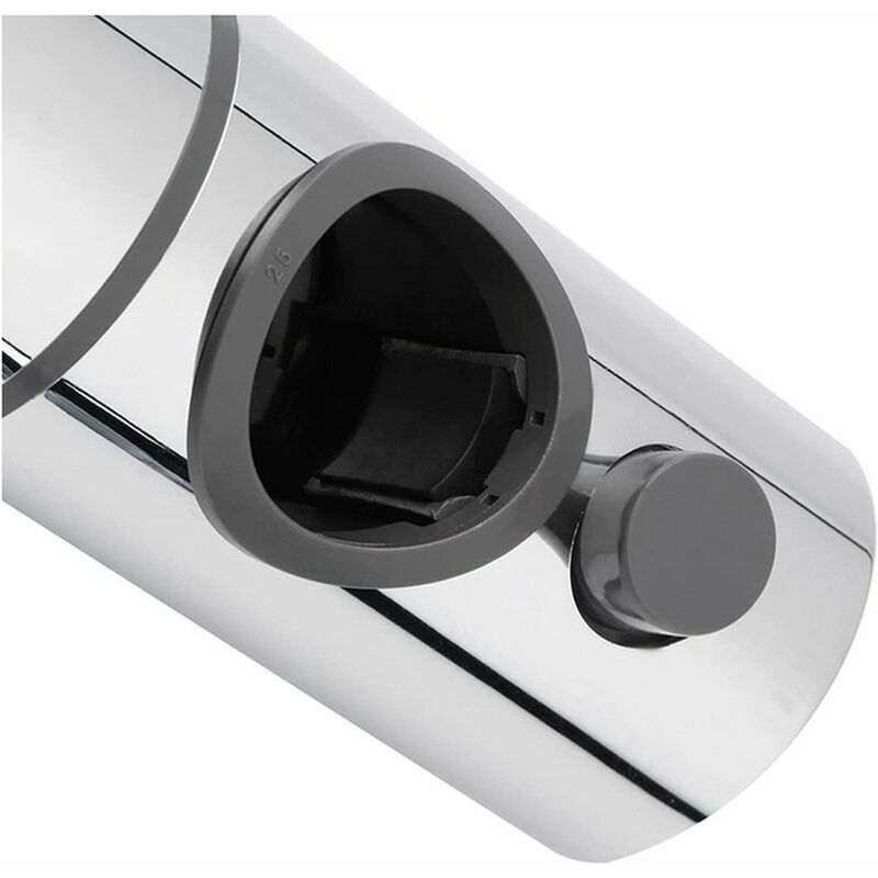 3 pcs Support de pommeau de douche réglable de 25 mm pour barre coulissante,  pince de rechange pour salle de bain, support de pulvérisateur rotatif à  360 degrés, douille de siège à bouton