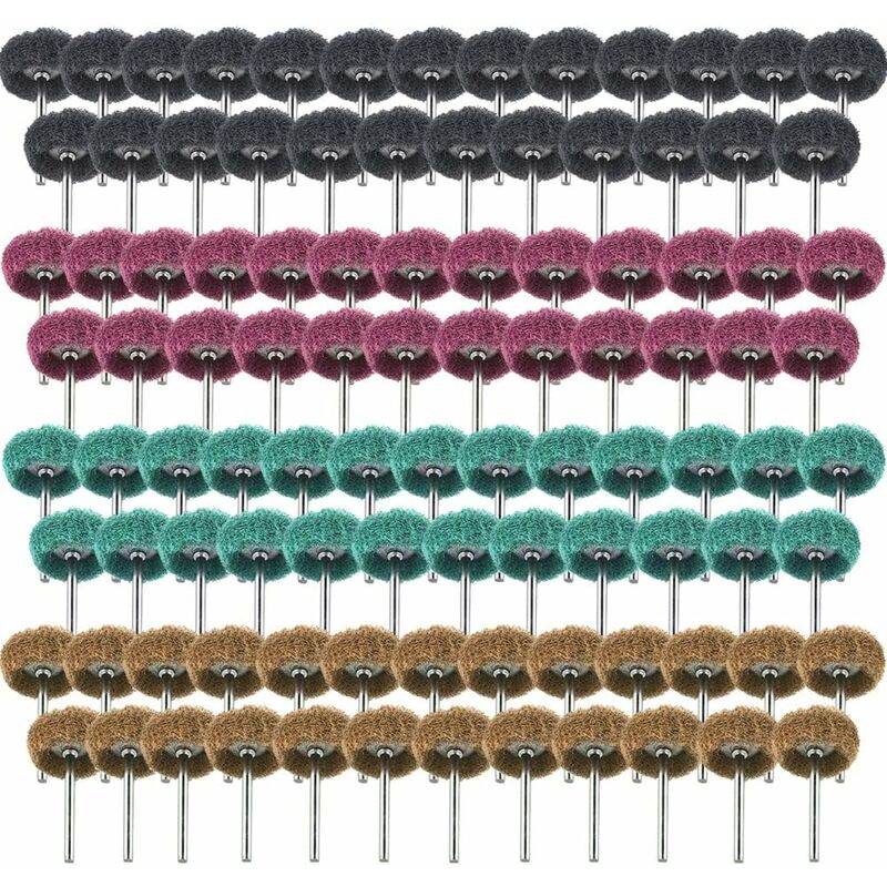 Lot de 100 roues de polissage abrasives de 2,5 cm pour outil rotatif  Dremel,KoleZy