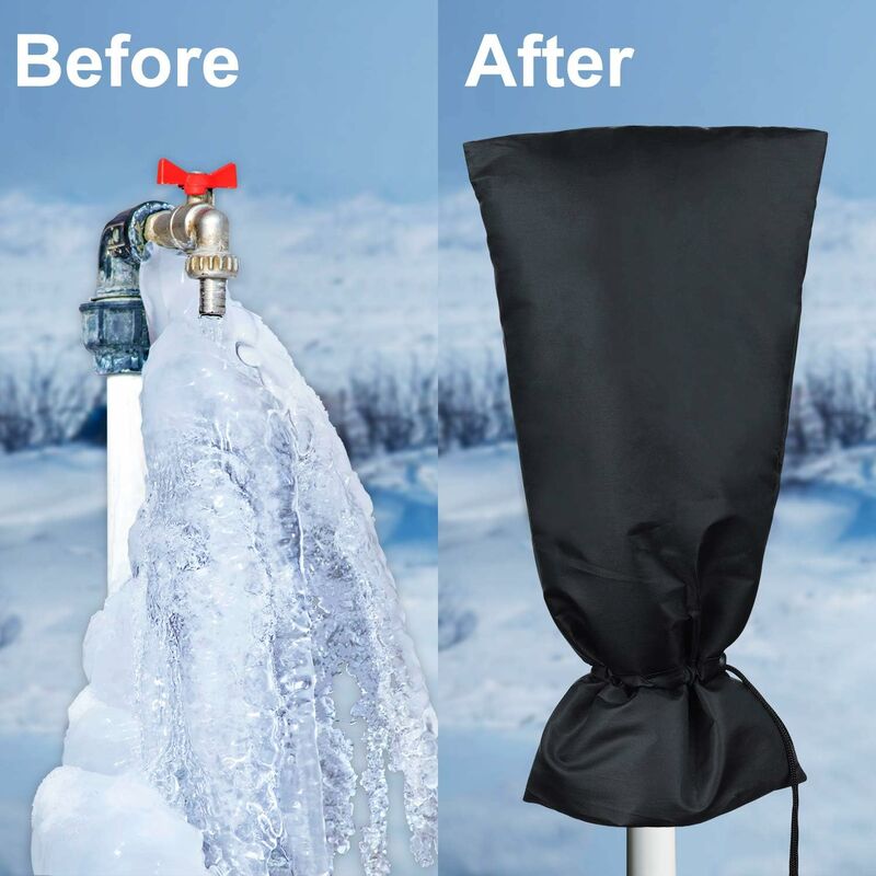 Housse de Protection Anti-gel pour robinet de jardin, tissu Oxford,  extérieur, hiver, sac de Protection pour tuyau d'eau, noir - AliExpress