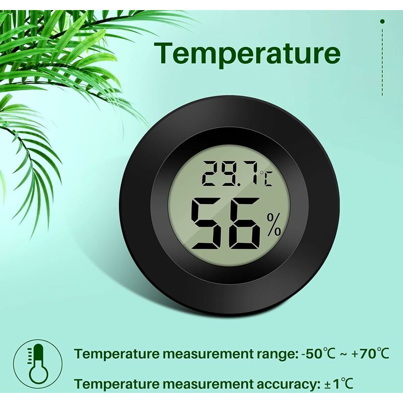 4-pack Mini Thermomètre Hygromètre Numérique Jauge, Température Extérieure  Intérieure Humidité Mètre Pour Serre Humidors Incubateurs Reptile Terrarium  Bocaux