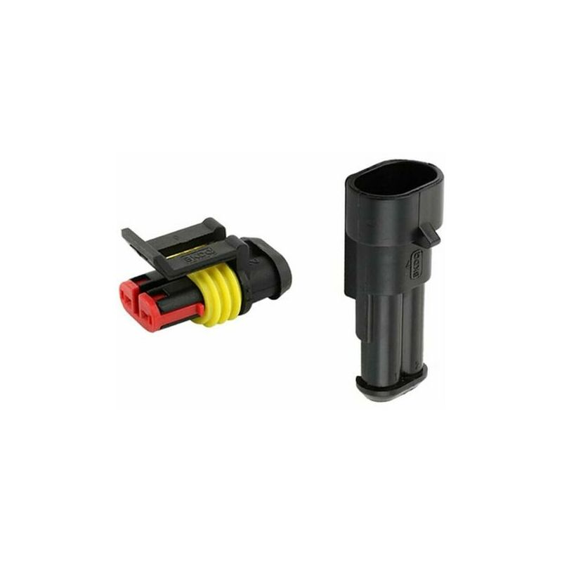 Connecteur étanche 12V, connecteur électrique étanche Terminaux mâle et  femelle 1,5 mm, connecteur de fil électrique étanche pour moto Auto Tr