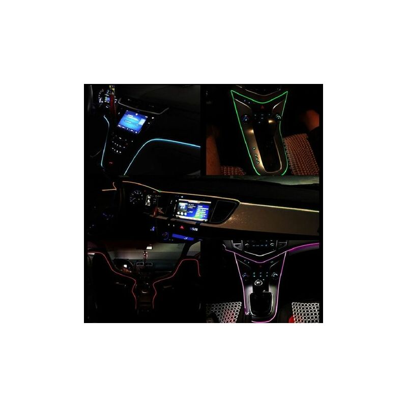 Intérieur de voiture LED lampe décorative El Câblage Neon Strip, pour Auto