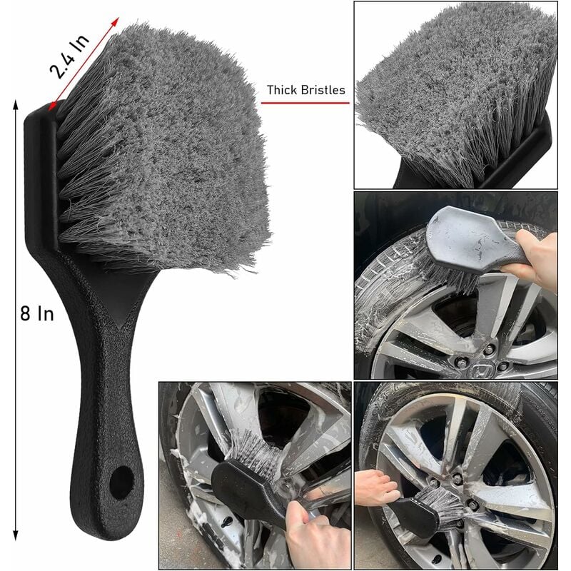 Car Wash Brush Portable Microfiber Wheel Tire Wheel Brush Chiffon  Microfibres Voiture Car Wheel Cleaning Brush