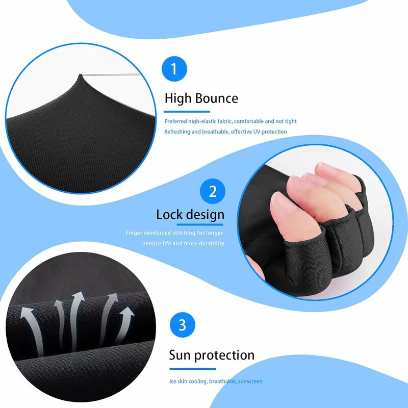 1 paire de gants à ongles UV, Protection UV, sans doigts, pour Salon de  manucure