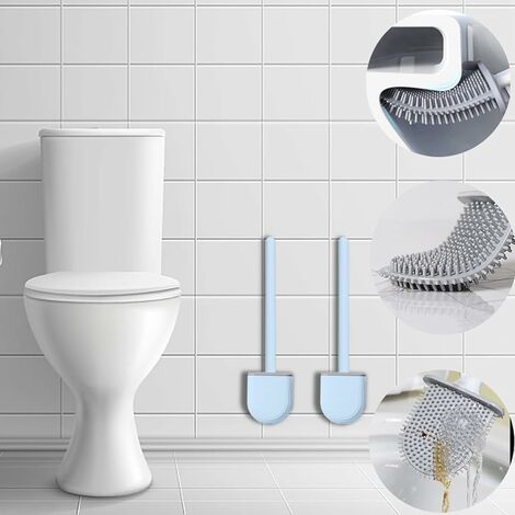 Brosse de Toilette et Support, Brosse WC en Silicone pour Salle de Bain  avec Support de séchage Rapide : : Cuisine et Maison