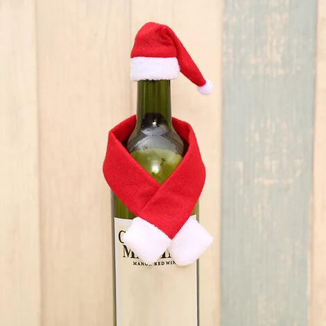 Ensemble de bouchons de bouteilles de vin de Noël en non-tissé