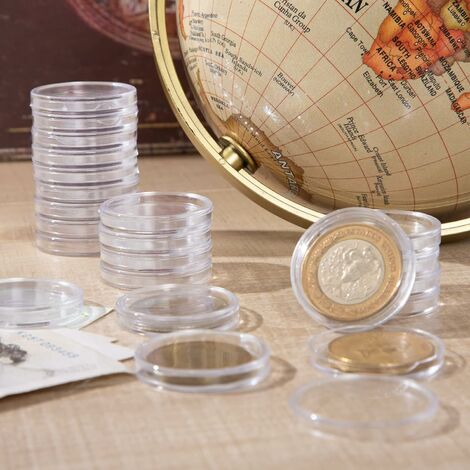 Capsules de monnaie récipient rond en plastique porte-monnaie