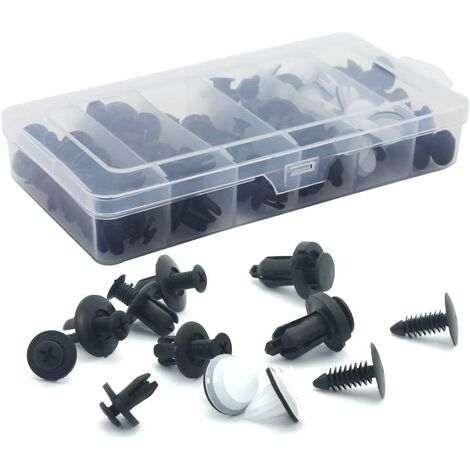 Clip de Fixation de Voiture, 100Pcs Universels Rivet Clips