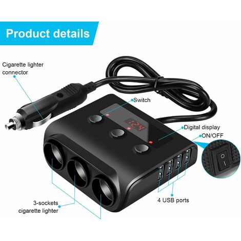 Kit chargeur smartphone allume cigare Auto + Port USB AUTO-T : la