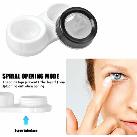 boite lentilles de contact, etui lentilles de contact, Fabriqué en  plastique, simple, élégant, portable, réutilisable, accessoires