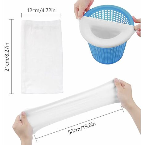 Chaussettes de Skimmer de Piscine, 20 Pièces Pool Skimmer Socks, Chaussette  Filtre Piscine, 1322cm