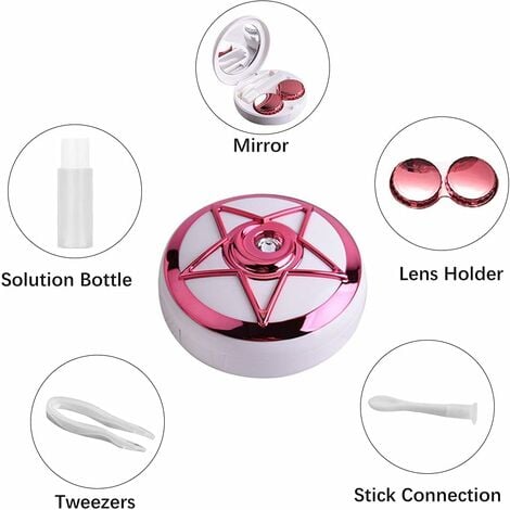 boite lentilles de contact, etui lentilles de contact, Fabriqué en  plastique, simple, élégant, portable, réutilisable, accessoires