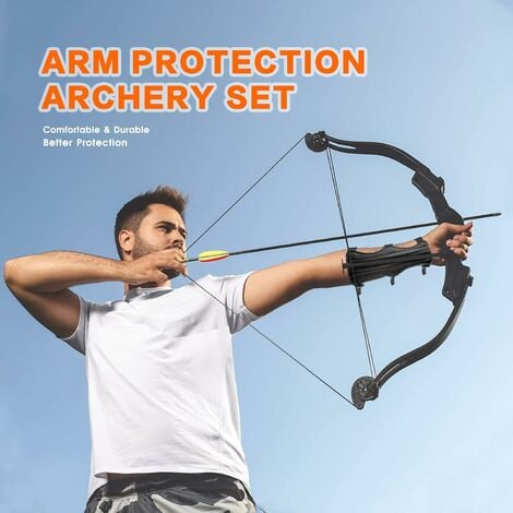 Protège-bras de tir à l'arc pour enfants adultes, protège-avant-bras en  cuir pour