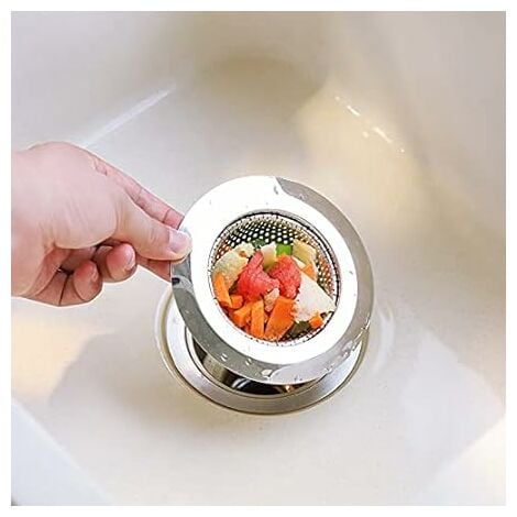Crépine d'écoulement 2 pièces, 7 cm en acier inoxydable évier de cuisine  douche baignoire