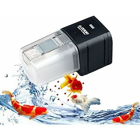 DEDEMCO Mini distributeur automatique de nourriture pour poissons - 70 ml -  Avec minuterie intelligente - Pour aquarium et aquarium