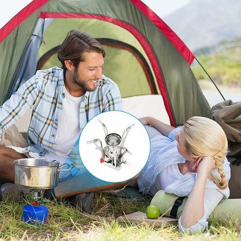 Kit de Casserole Camping, Mini Batterie Cuisine Camping avec Réchaud Camping,  1-4 Personne Portable Cuisson Cuisine Réchaud pour Extérieur  Randonnée/Pêche/Survie/Pique-Nique etc
