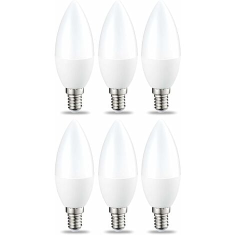5X Dimmable Ampoules LED à Vis Petit Culot E14 Ampoule Bougie a Flament  4W,équivalent Ampoule à Incandescence de 30 W, Blanc Chaud 2700 K,AC 220V