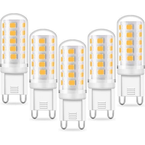 TTIO Ampoule G9 LED - 5W Equivalent 33W 40W G9 Halogène, 420LM, Mini Lampe,  Blanc Froid 6000K, Sans Scintillement, AC220-240V, NON-Dimmable, Lot de 5  [Classe énergétique A+]