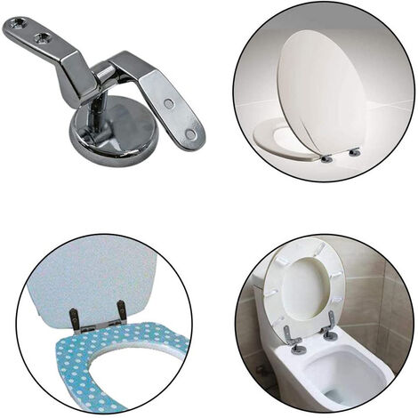 Abattant Wc, Abattant De Lunette Wc Bois Avec Frein De Chute, Antibacté  Charnières Inoxyables Ajustables, Fixation Facile