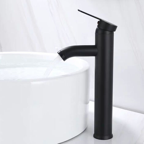 Mitigeur lavabo en laiton, robinet salle de bain Noir, MILANA