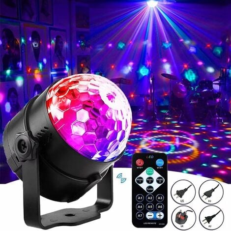 Lampe spot Jeux de lumière Soirée Boule Facette Eclairage LED Disco music  fête