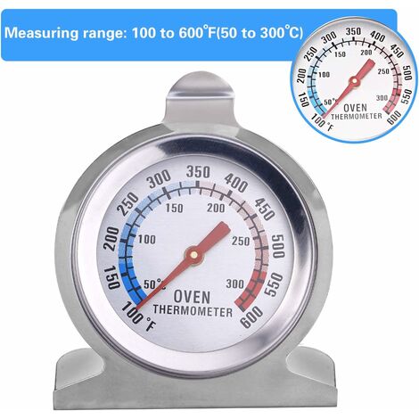 Four Thermomètre à Large Cadran de Acier Inoxydable Fonctionnement 50°C à  300°C