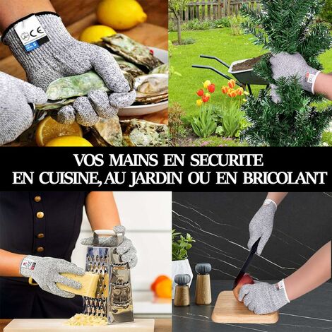 Paire de gants anti-coupure pour cuisiner, jardiner ou bricoler en toute  sécurité - Shop-Story - Équipement et matériel de sécurité à la Fnac