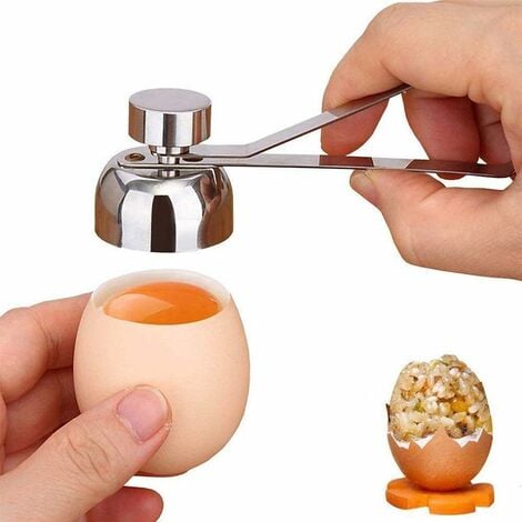 Ouvre-œuf à la coque en acier inoxydable - Coupe-œuf pratique - Pour œufs  durs et mous 