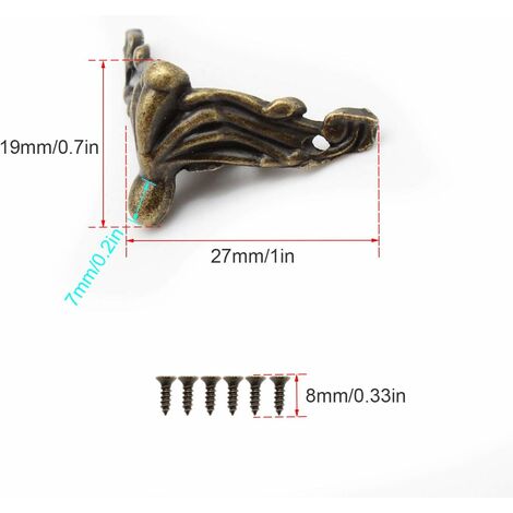 Pieds de Meubles, Triomphe Coin Métal Protecteur en 2 Couleurs, Coin  Protecteur Vintage en Alliage de Zinc, Convient pour la Décoration et la  Protection des Coins de Table 8 Pièces