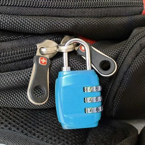 Acheter Serrure à combinaison à trois chiffres, clé de sécurité, boîte de  rangement, cadenas pour bagages de voyage