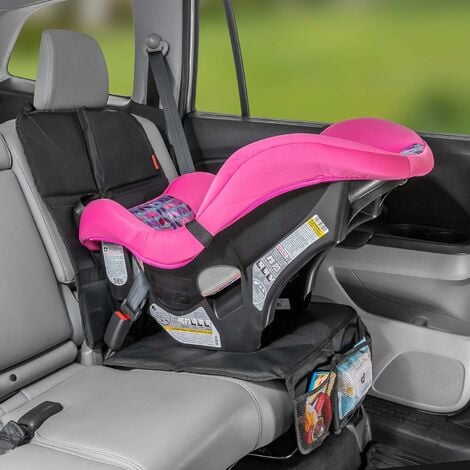 Protection de siège de voiture pour bébé – Rembourrage épais, 2 poches de  rangement en maille, imperméable