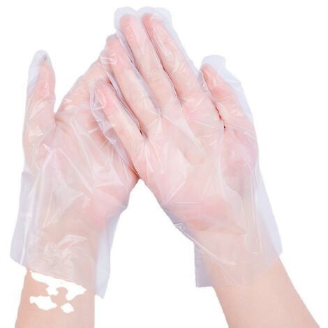 Gant jetable en plastique transparent, boîte de gants à usage