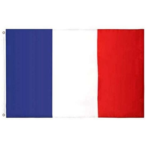 Drapeau francais 90x150cm-drapeau france Couleurs Vives et Résistant à la  décoloration, -Pour l'extérieur et