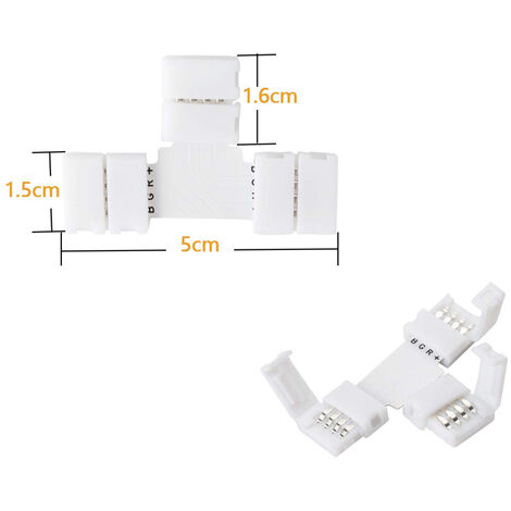 11 Pièces Connecteurs de Bande LED à 3 Broches Connecteurs de Bande  Lumineuse LED 10 mm Borne de Connecteur de Bande LED pour WS2811 WS2812B  SK6812 Bande LED sans Soudure : 