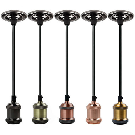 E27 Douille De Lampe, Edison Retro Suspension Lampe, Solide Cramique  Adaptateur, 4 Pices Laiton Vintage Socket