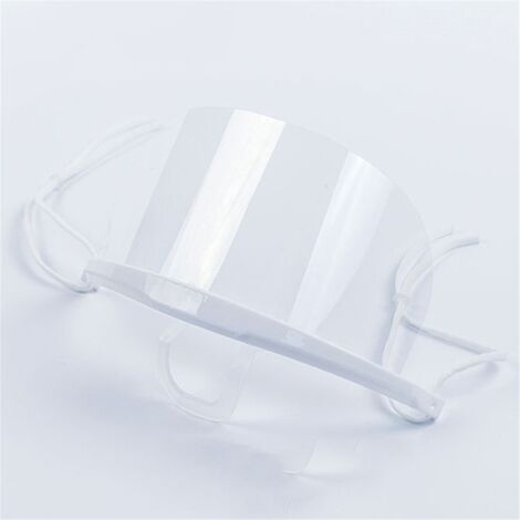 10pcs Visière de Protection Réutilisable en Blanc - Couvre Bouche et Nez  Facial - Protection Visage Anti-Salive