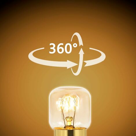 Ampoule E14 15W Incandescent pour Lampe de Sel, Blanc Chaud 2700K