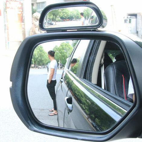 Miroir d'angle mort, rétroviseur auxiliaire de voiture réglable universel  HD en verre grand angle rétroviseur latéral