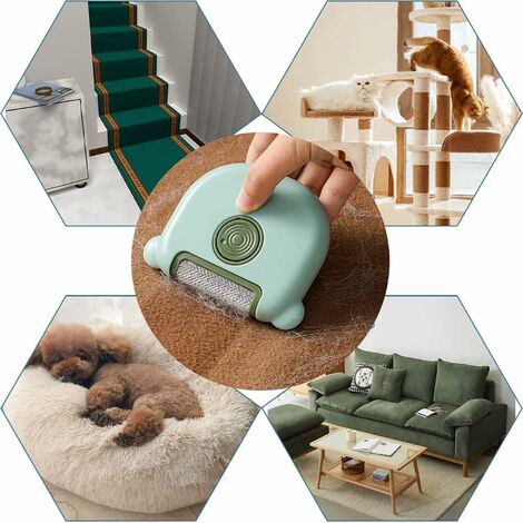 2pcs Brosse ADHÉSIVE pour Animaux ,Brosse de nettoyage universelle pour  meubles, vêtements, canapé, tapis(Rouge+Vert)