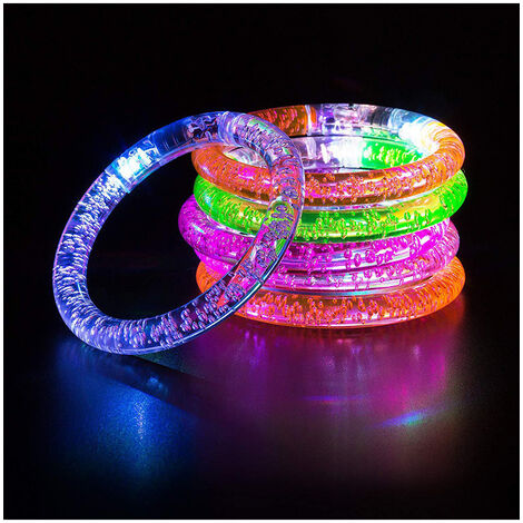 Jouets Lumineux LED,Bracelets Clignotants LED,avec 12 Lumières de