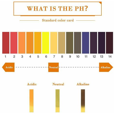 1 ensemble = 80 bandes! Bandelettes de test d'acidité du sol PH, papier  tournesol professionnel, eau, cosmétiques, carte de contrôle, 1-14