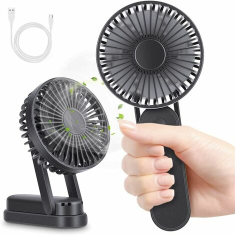 Portable Mini Quiet Electric USB Fan, 3 Modes, 3000 mAh Rechargeable  Battery, Compatible with Laptop, for