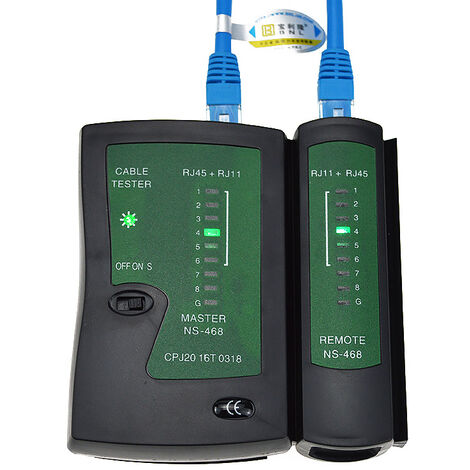Testeur professionnel pour câbles réseau et lignes téléphoniques (RJ45,  RJ11 et RJ12)