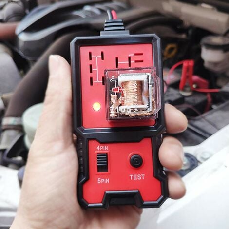 Testeur de relais automobile, outil de test de relais de batterie  multifonction 12 volts pour batterie de voiture le noir