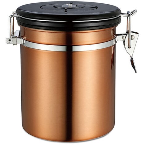Boîte à café hermétique, 1500ml Hermetic in stainless steel container Boîte  à thé Grain Récipient avec