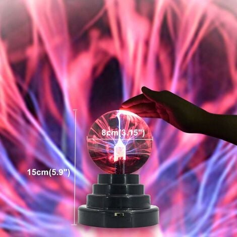 Lumière de Boule de Plasma,Oi-FRIS Lumière Boule de Plasma, Boule Magique  Lamp, Boule Plasma